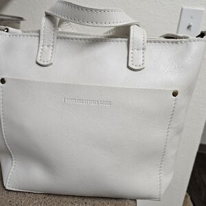 Portland Leather White Tote Bag